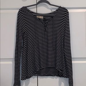 Hollister lace up shirt